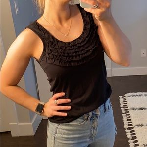 Black Ruffle Tank
